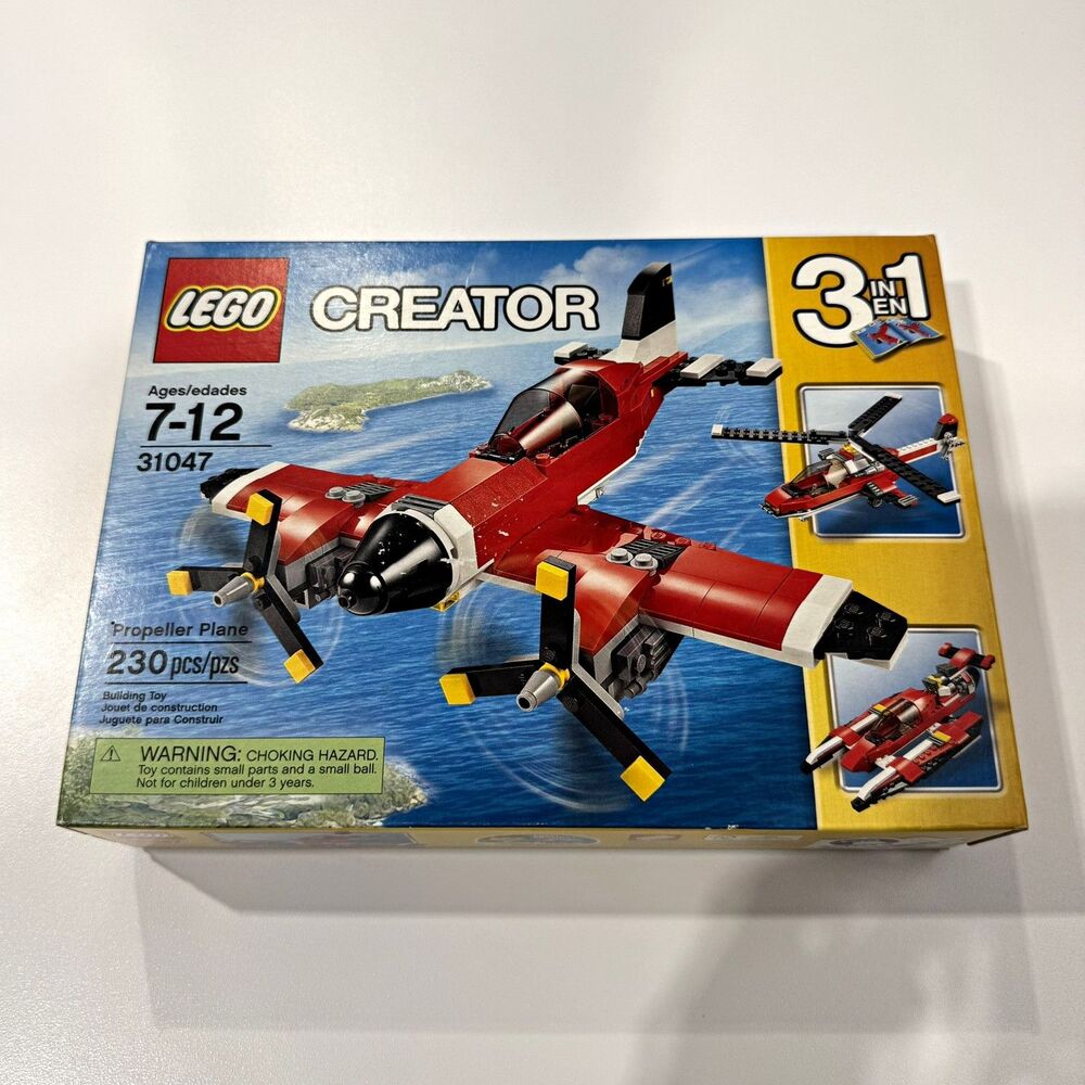 LEGO Creator: Propeller Plane (31047) 3 In 1 Building Set - RETIRED - NEW SEALED